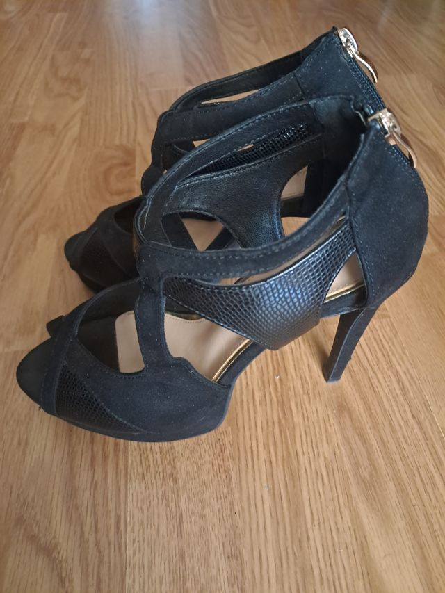 Sandalias tacón alto ANNA FIELD negras