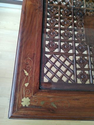 Mesa centro vintage madera