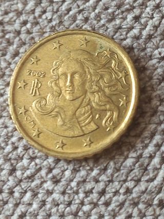 Moneda 10 céntimos Italia 2002