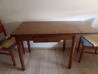 Mesa extensible madera - marrón