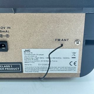 JVC RD-F327B: Tocadiscos Retro