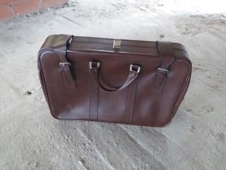 Maleta piel marrón vintage