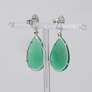 Pendientes en oro blanco 18k con diamantes