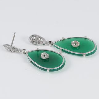 Pendientes en oro blanco 18k con diamantes