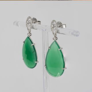 Pendientes en oro blanco 18k con diamantes