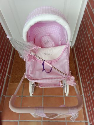 Cochecito muñecas rosa Niza