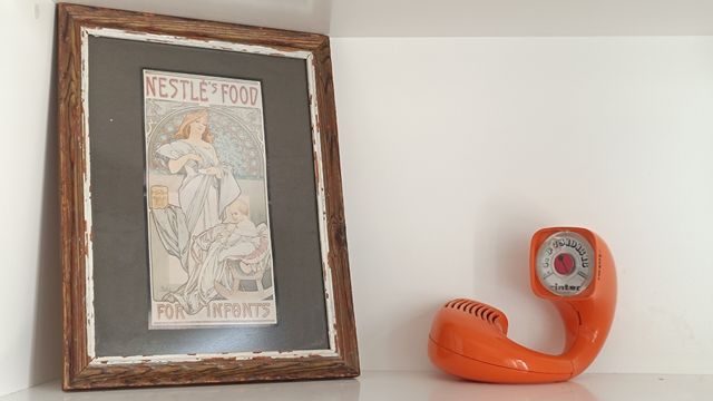 Cartel Nestlé Mucha antiguo publicidad