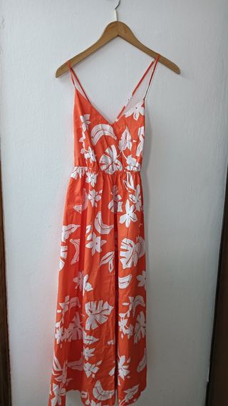 Vestito estivo bianco arancione