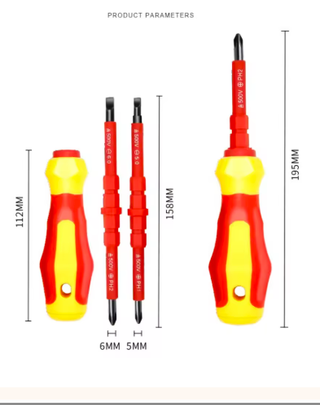 Llave 1/4 y vasos + destornillador 3en1 + Alicates