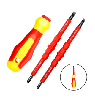 Llave 1/4 y vasos + destornillador 3en1 + Alicates