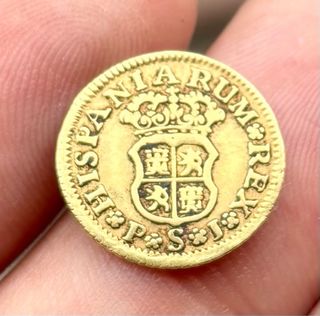 Moneda Oro Medio Escudo 1745 SEVILLA. FELIPE V