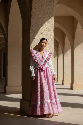 Conjunto Rociero: Falda y pico flamenca / Romeria