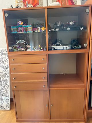 Vitrina modular madera-cristal
