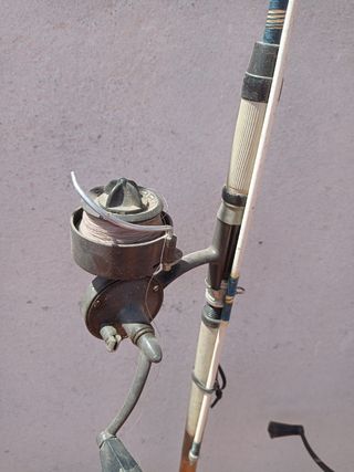 Lote tres cañas de pescar vintage