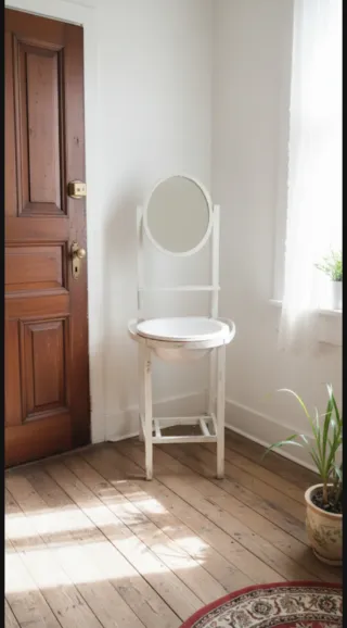 Lavabo antiguo con espejo