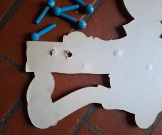 Appendiabiti Pinocchio vintage in cartone pressato