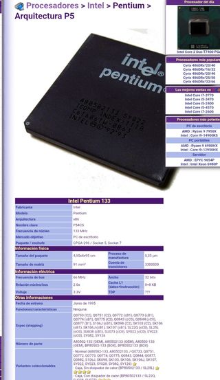 Pentium 133 mhz.