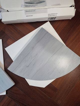 2 Mensole angolari grigio marmo