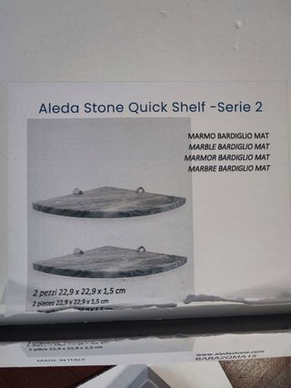 2 Mensole angolari grigio marmo