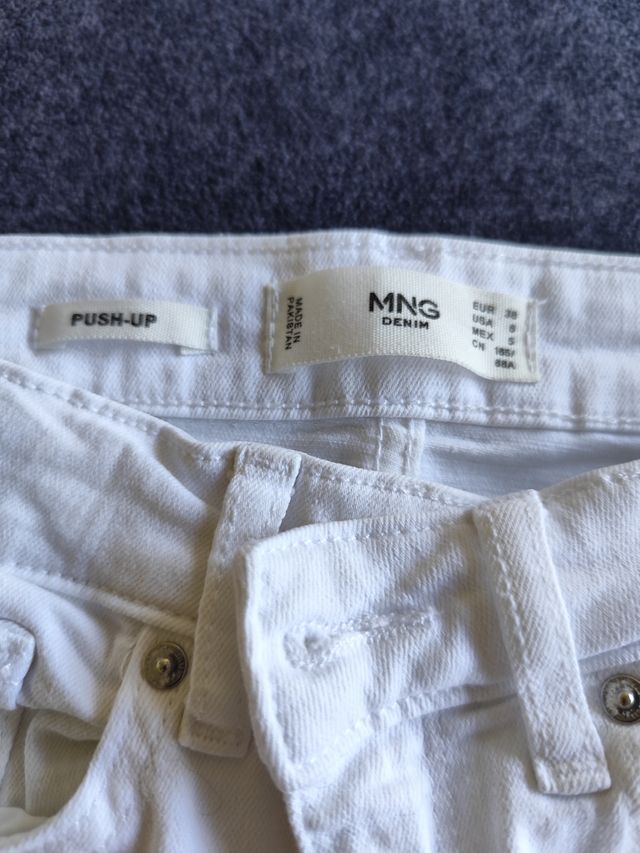 Pantalones Mango blancos talla M
