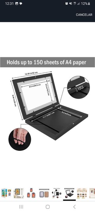 Marco de madera blanco para dibujo infantil