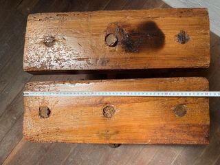 Bancos rústicos de madera - 2 uds