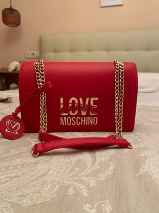 Bolso LOVE MOSCHINO autentico rojo