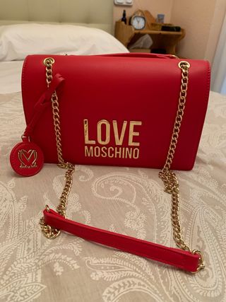 Bolso LOVE MOSCHINO autentico rojo