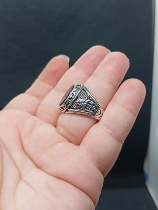 Anillo chapado en plata 925 graduación