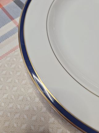 Vajilla Vista Alegre: porcelana azul y blanca