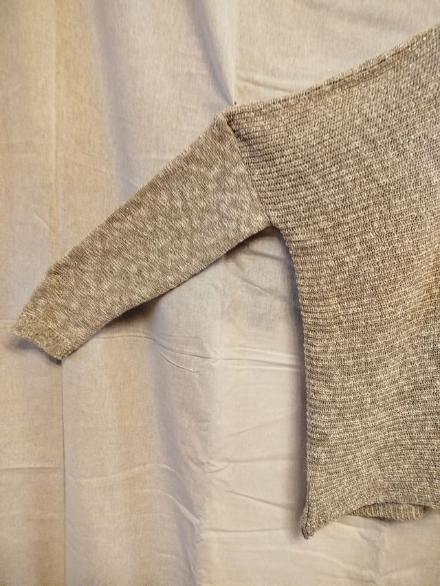Cardigan beige senza bottoni