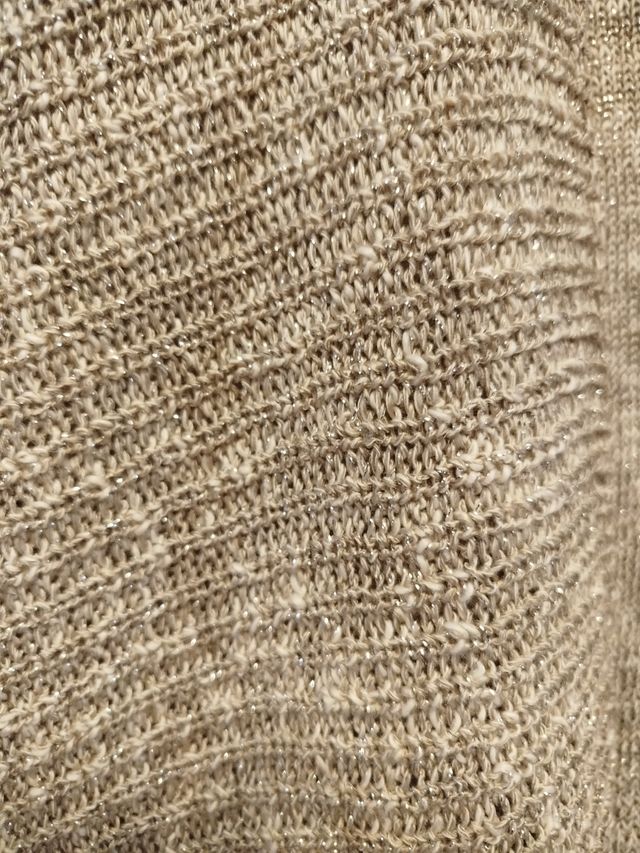 Cardigan beige senza bottoni