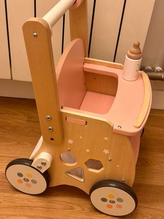 Carrito andador madera bebé