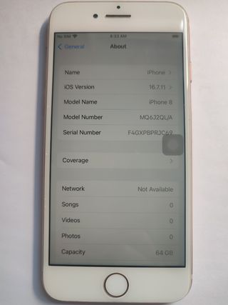 iPhone 8 64GB Rosa - 100% Batería - Como nuevo