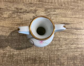 Vaso Ceramica Vintage - Bianco Turchese