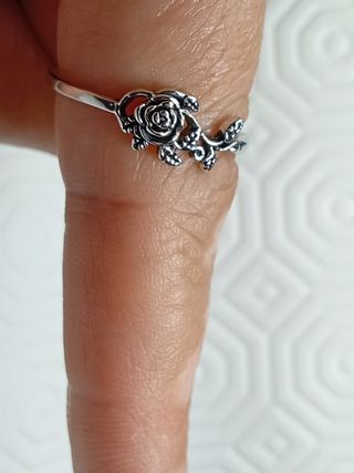 Anello Argento con Rosa