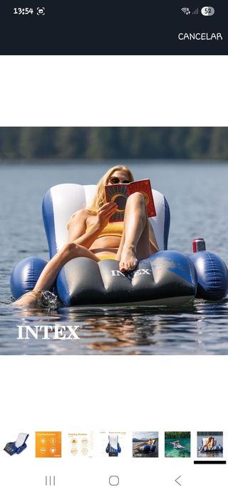 Tumbona hinchable piscina