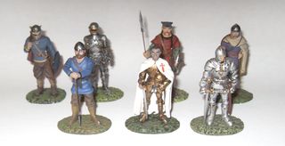 Lotteria di 7 soldati di piombo medievali Altaya