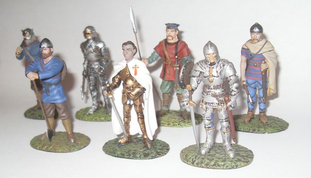 LOTE 7 SOLDADOS DE PLOMO MEDIEVALES ALTAYA