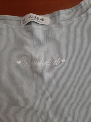 Crop Pull&Bear azul