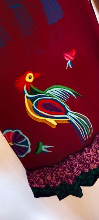 Vestido patchwork multicolor