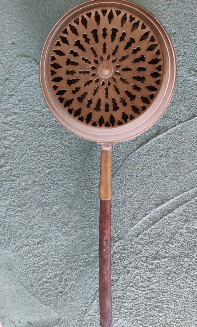 Calentador cama antiguo bronce