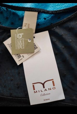 Camiseta negra Milano talla XL