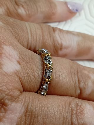 Anello veretta oro argento