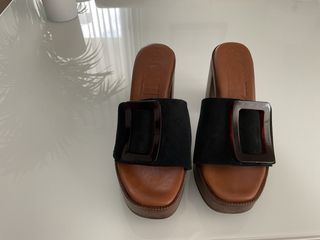 Sandalias plataforma negras - nº 38
