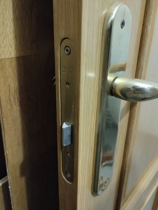 Puerta madera maciza.
