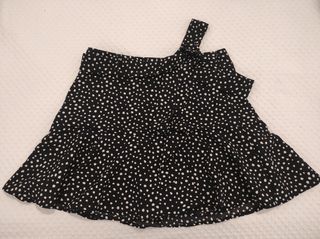 Falda mini lunares blanco y negro
