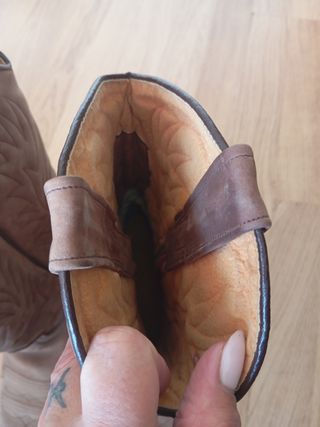 Botas vaqueras cuero marrón
