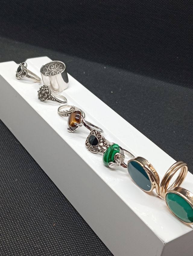 8 Anillos Vintage Todos talla 16