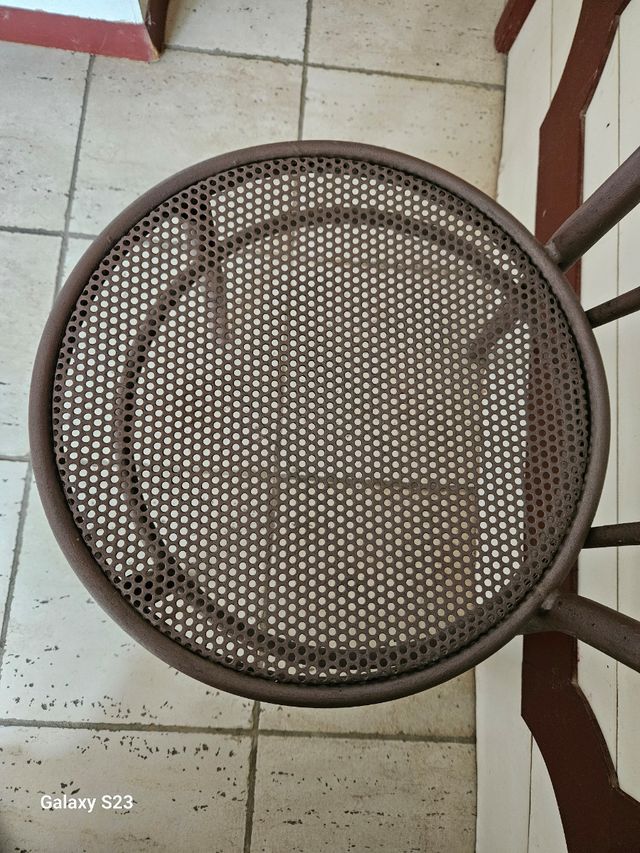 Silla vintage metal marrón